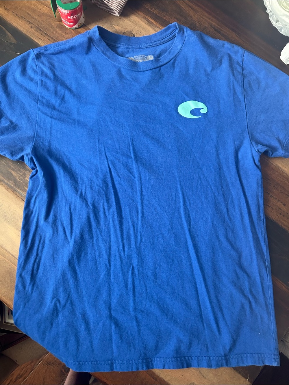 Costa Boys Blue Short-Sleeve Tee with Aqua Logo